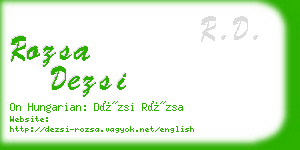 rozsa dezsi business card